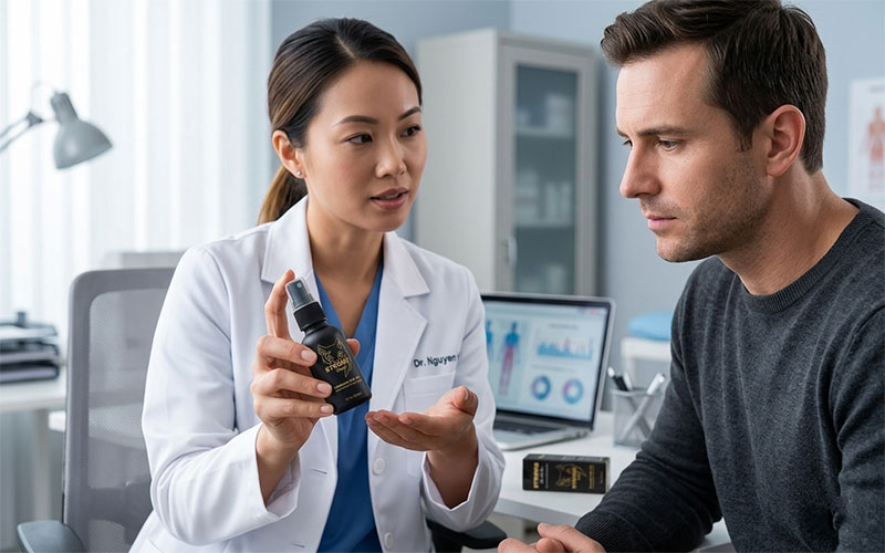 Phân phối Chai thuốc xịt chống xuất tinh sớm STRONG MEN chính hãng nhập khẩu